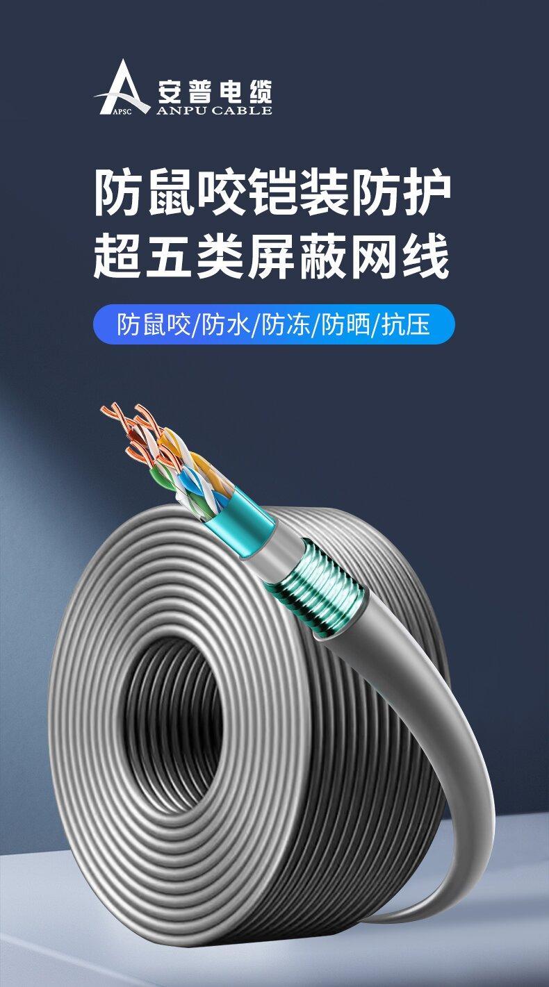 鋼帶鎧裝（防鼠咬）超五類屏蔽網(wǎng)線：高性能防護與多場景應(yīng)用解析