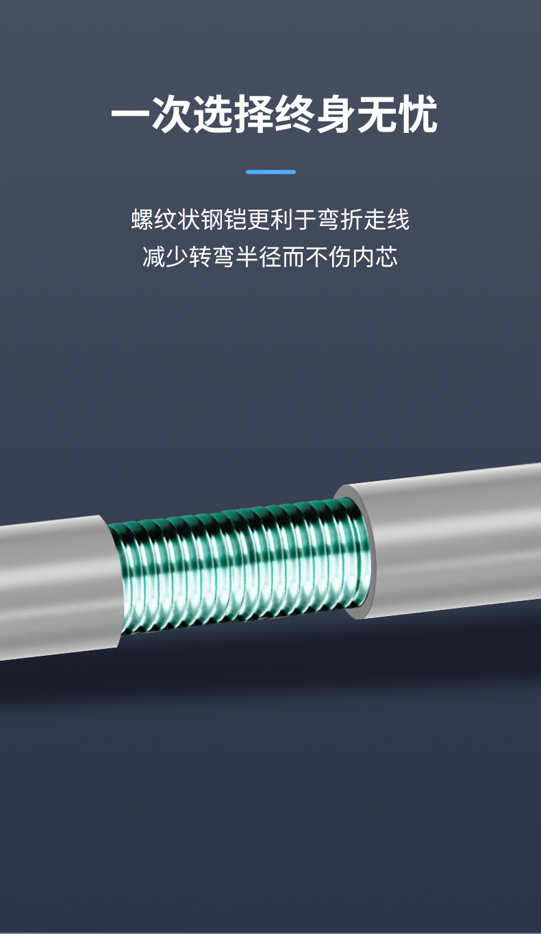 安普超五類鎧裝網(wǎng)線防鼠咬鋼帶防曬凍室外抗老化可地埋鎧甲網(wǎng)絡(luò)線